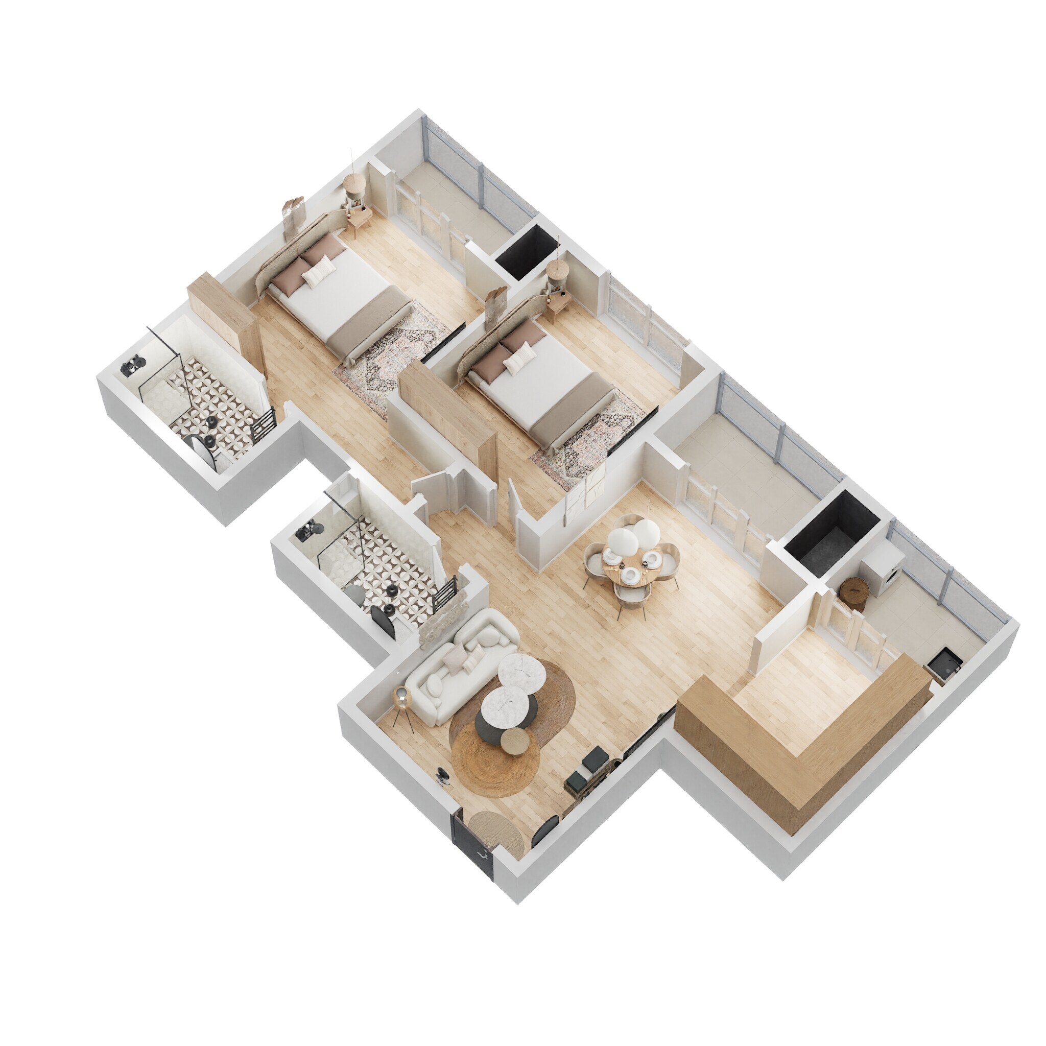 2 BHK 1307 Sq. Ft. Apartment