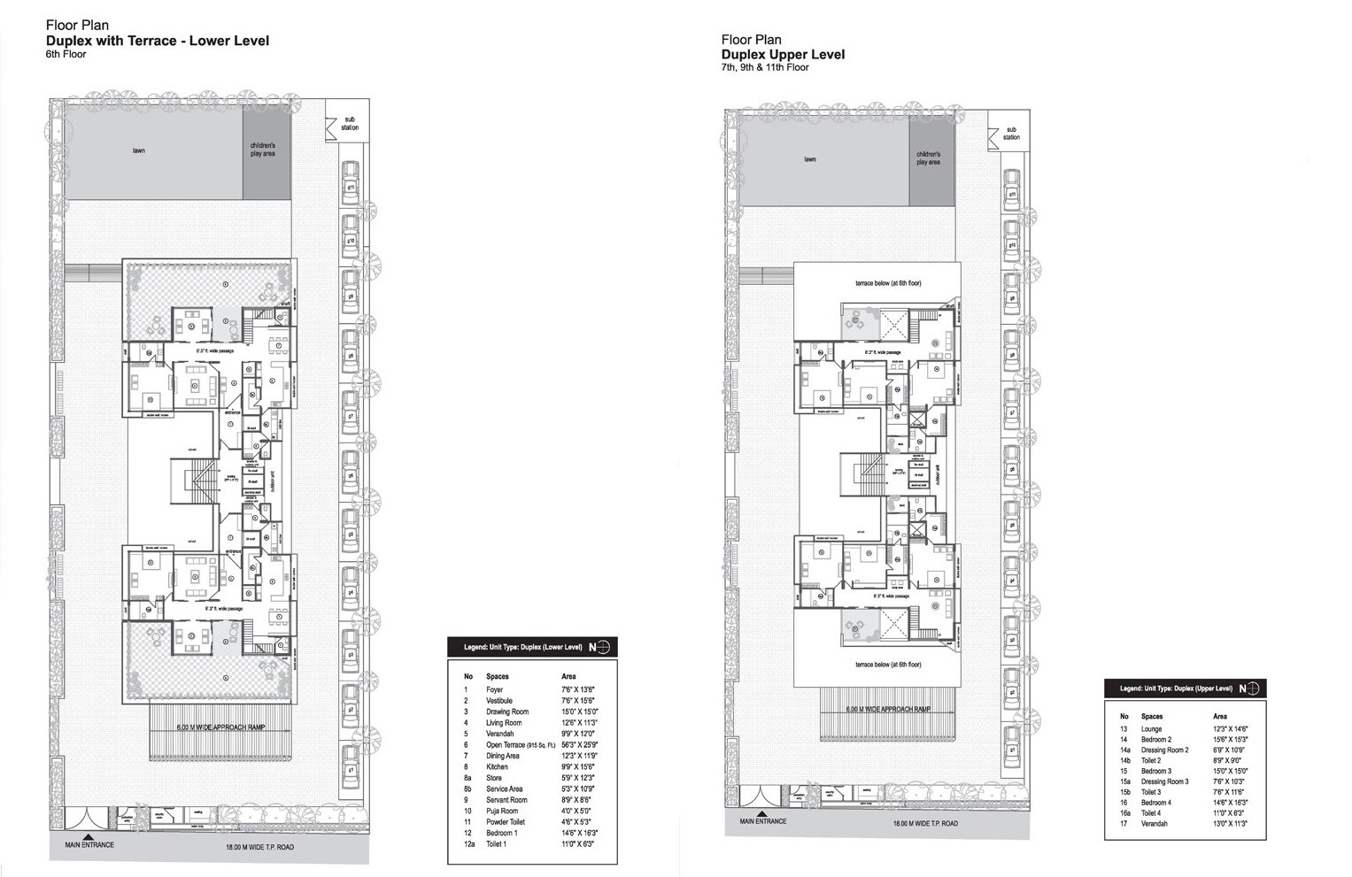 Floor plan of 4 BHK 6080 Sq. Ft. Apartment in Sun Evoq, Ahmedabad