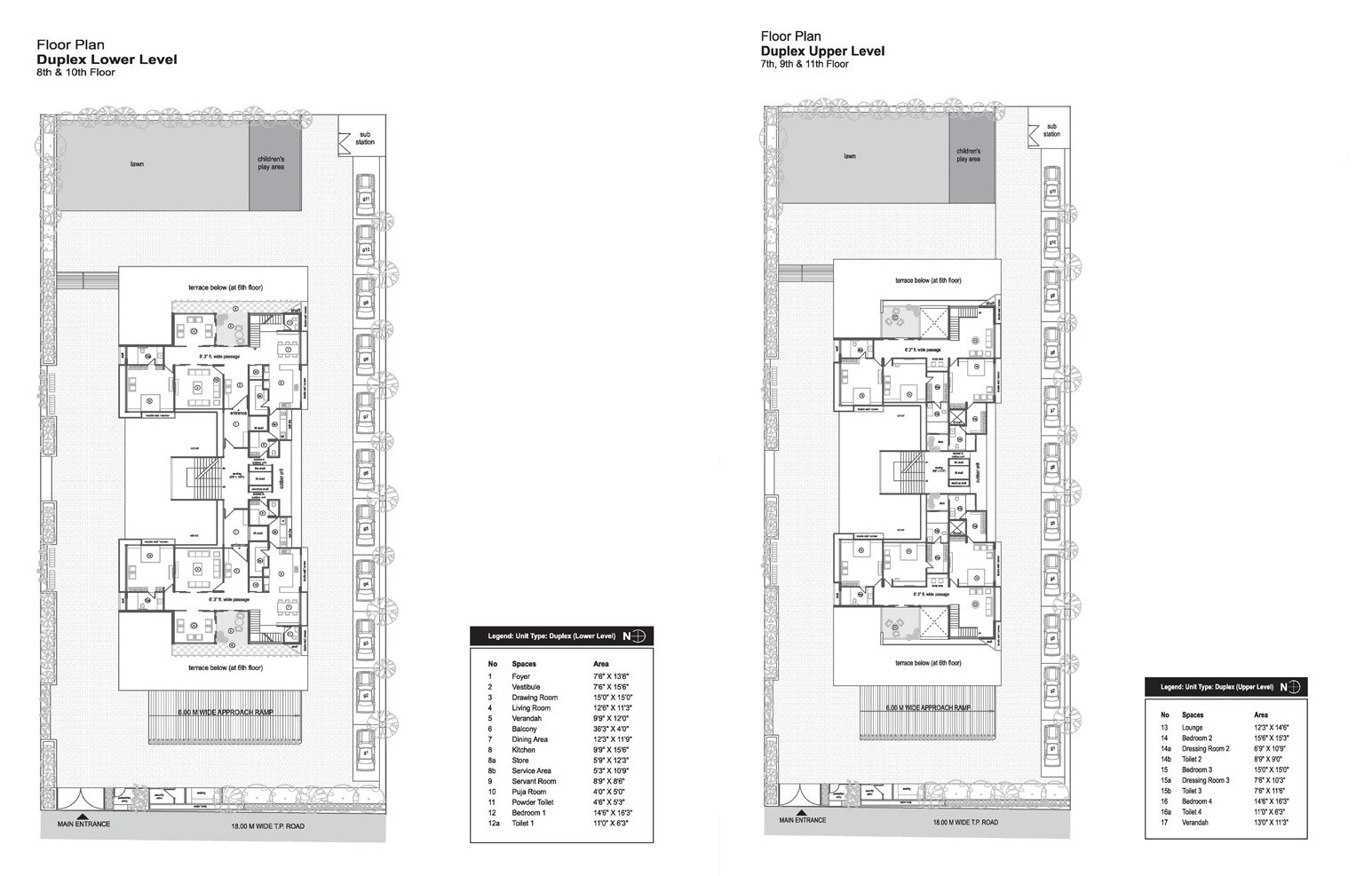 Floor plan of 4 BHK 7500 Sq. Ft. Penthouse in Sun Evoq, Ahmedabad