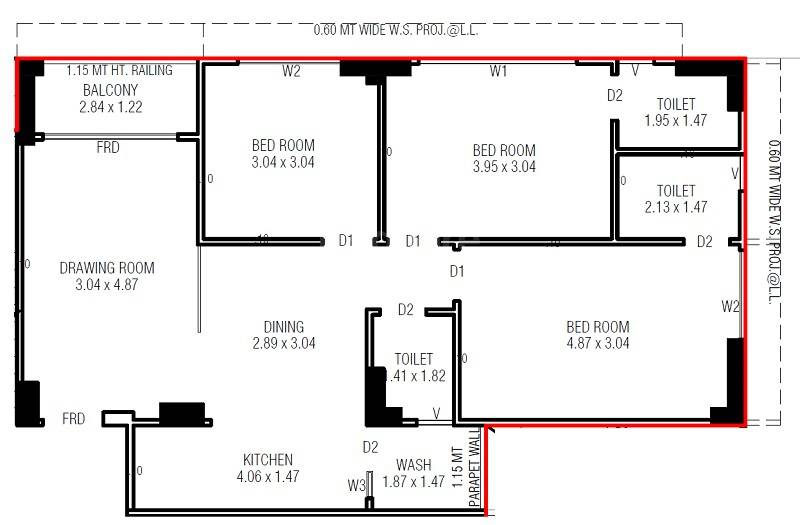 3 BHK 862 Sq. Ft. Apartment in Sun Skyview