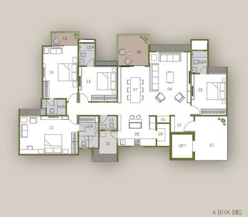  4 BHK Apartment at Swati Parkside, Shela – for Sale