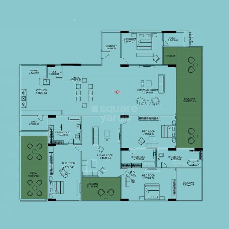 5 BHK 4083 Sq. Ft. Apartment