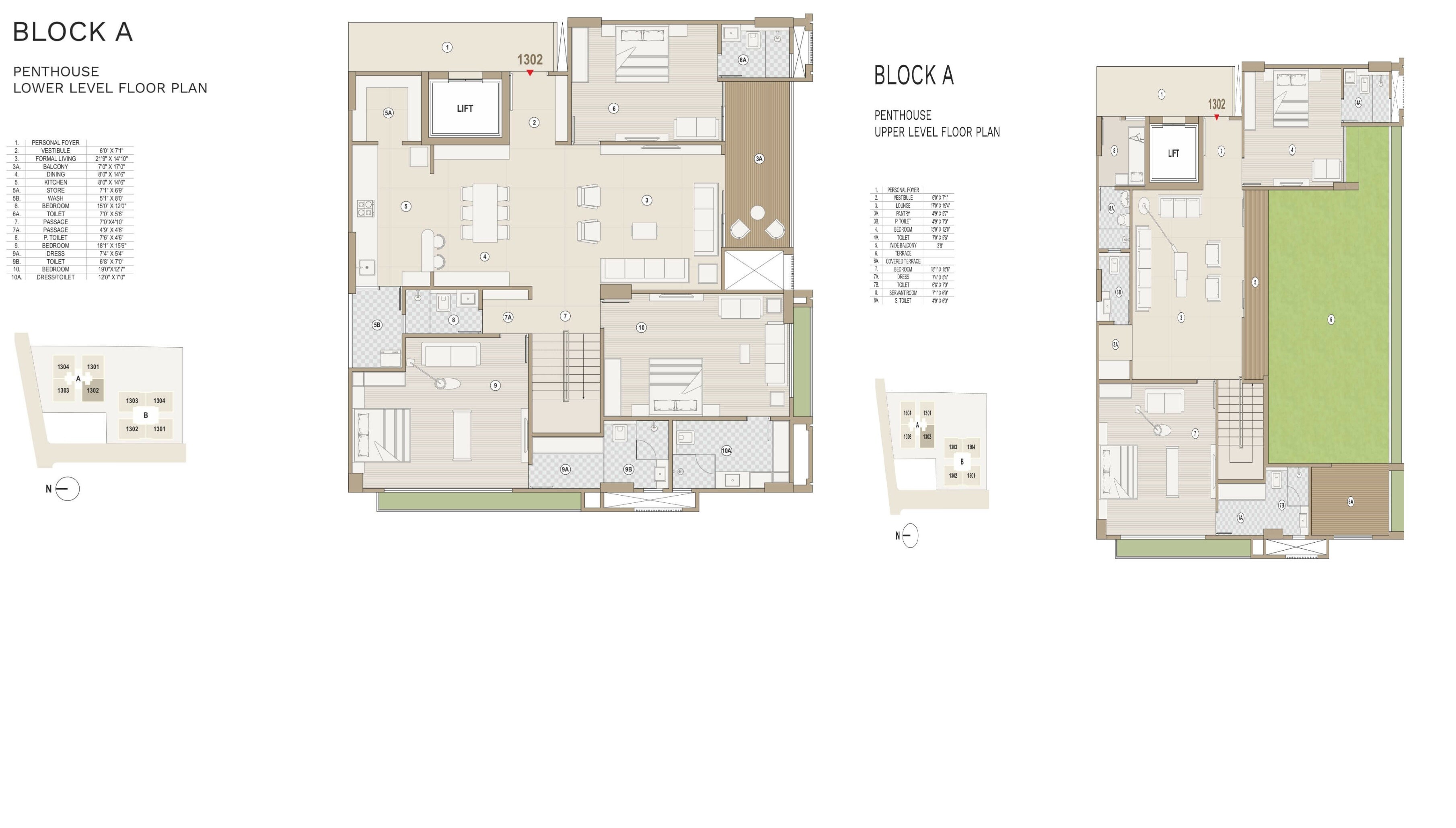 Floor plan of 5 BHK 5959 Sq. Ft. Penthouse in Swati Symphony, Ahmedabad