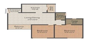  2 BHK Apartment at Vishwanath Maher Homes, Shela – for Rent