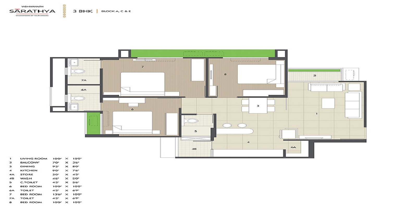 Other, vishwanath-sarathya 3 Bedroom 1435 Sq.Ft. Apartment In Shela Ahmedabad 8942780