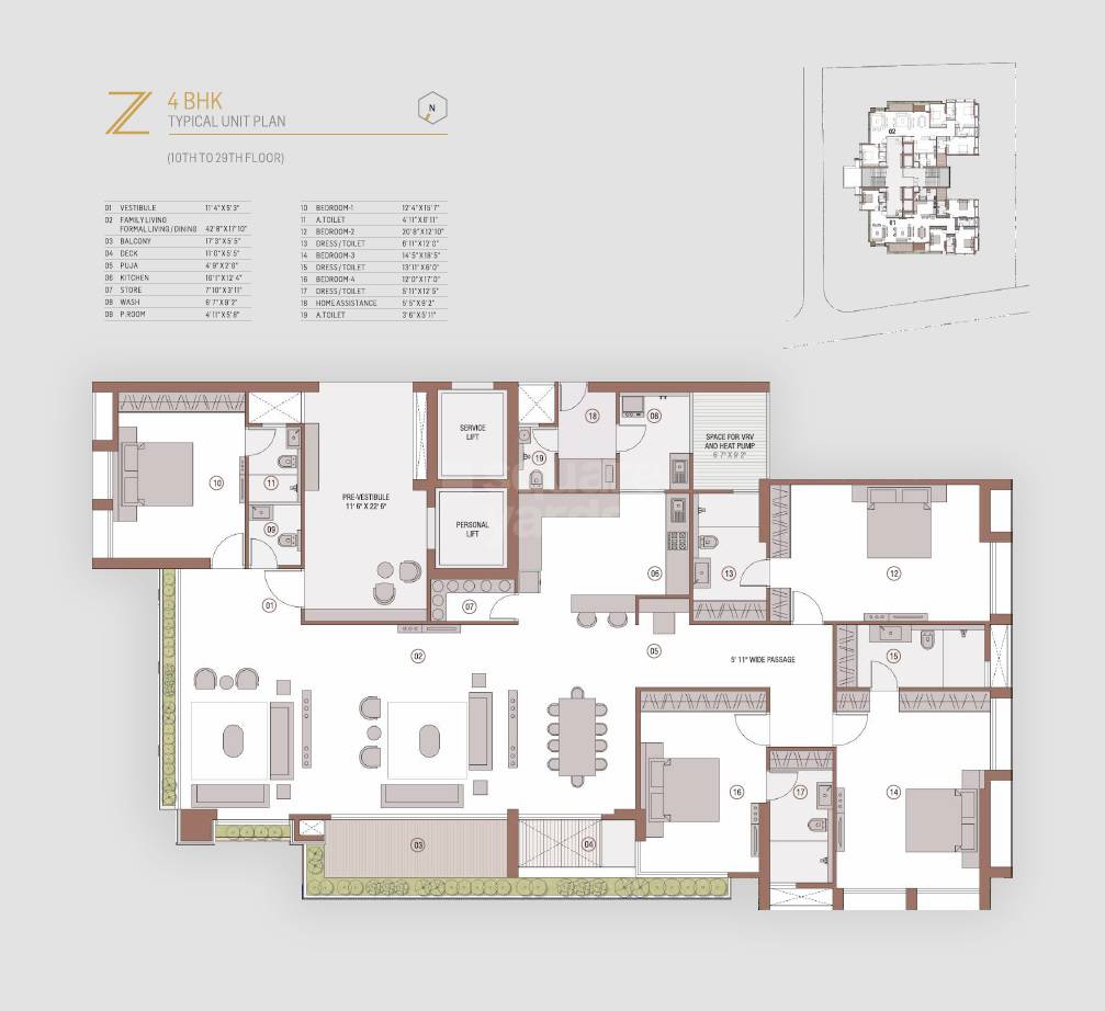 4 BHK 5400 Sq. Ft. Apartment