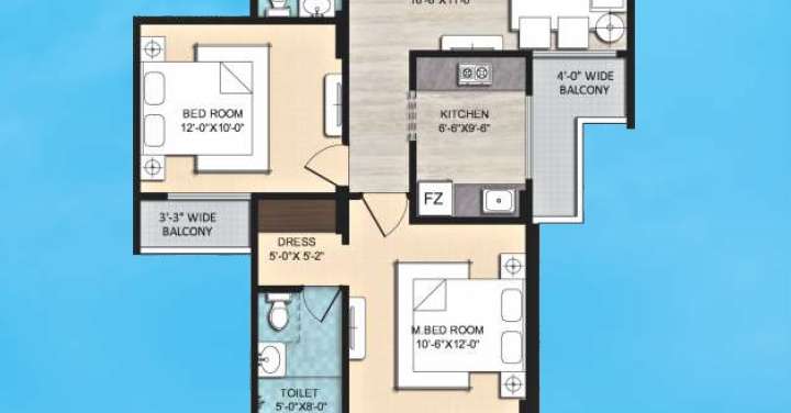 rudra sangam apartment 2 bhk 1010sqft 20243127143159