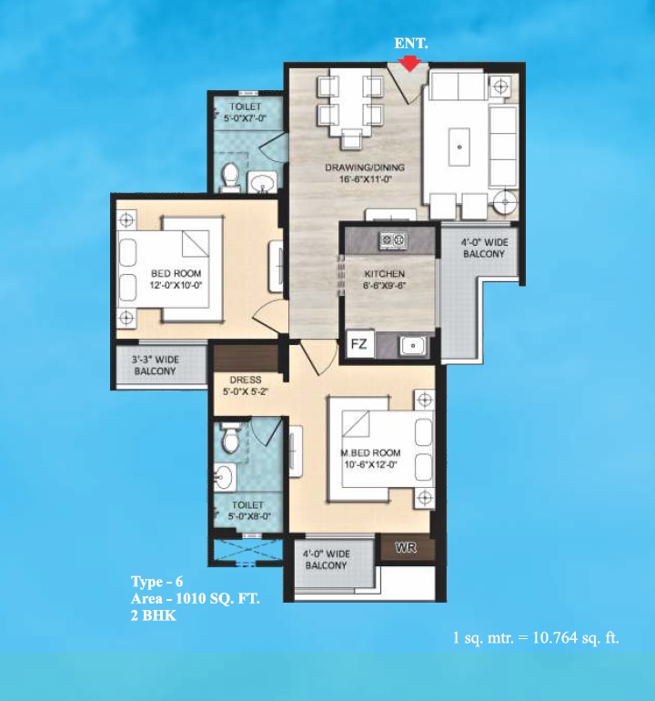 rudra sangam apartment 2 bhk 1010sqft 20243127143159