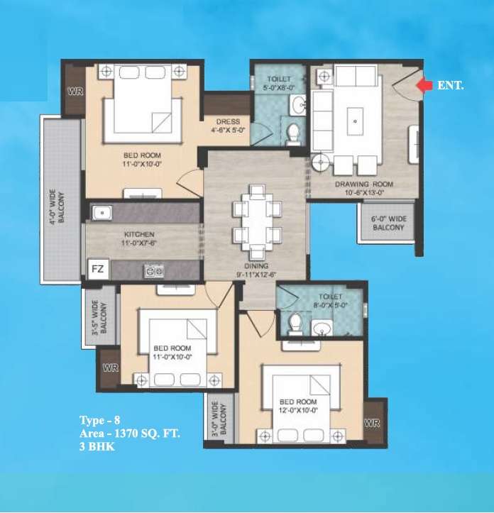 rudra sangam apartment 3 bhk 1370sqft 20243127143121
