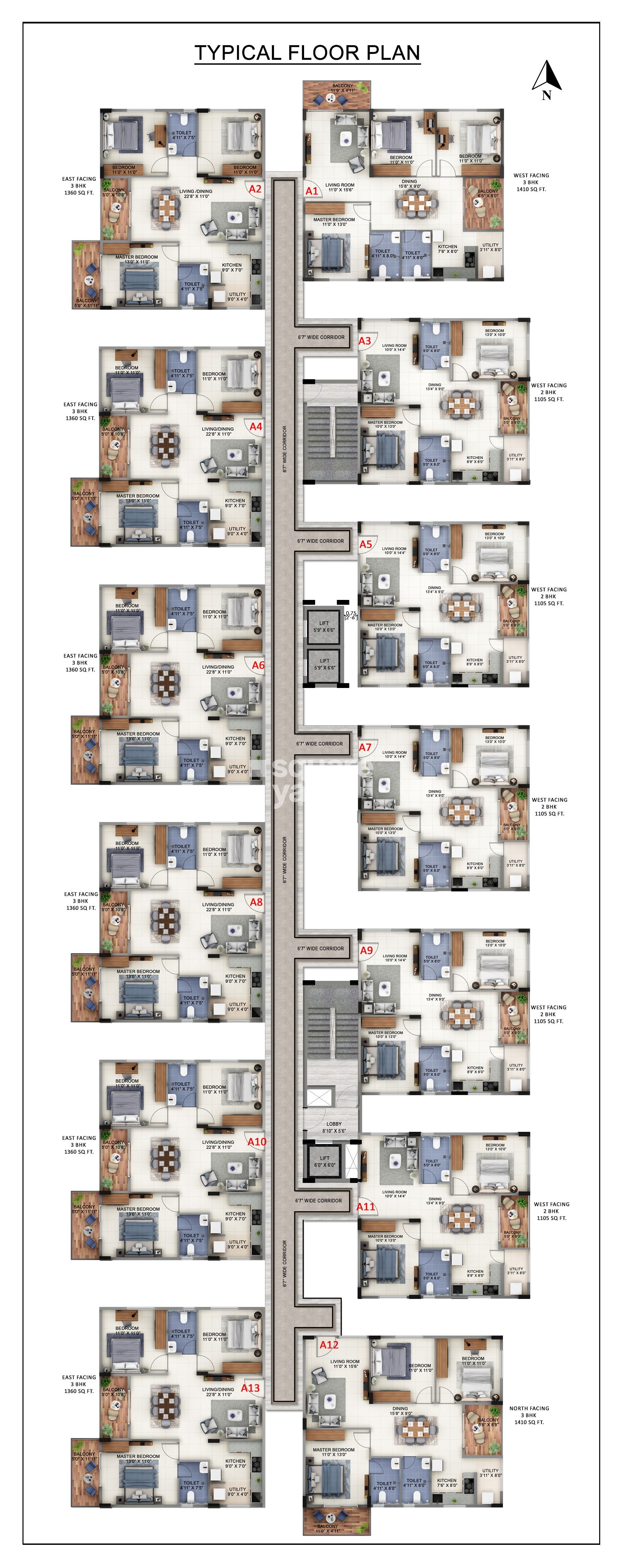 Abhee Pride Floor Plans