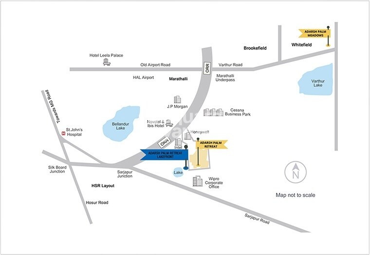 Adarsh Palm Retreat Condominius Location Image