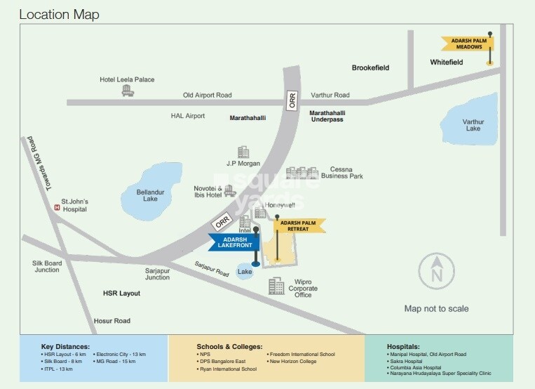 Adarsh Palm Retreat Lake Front Location Image