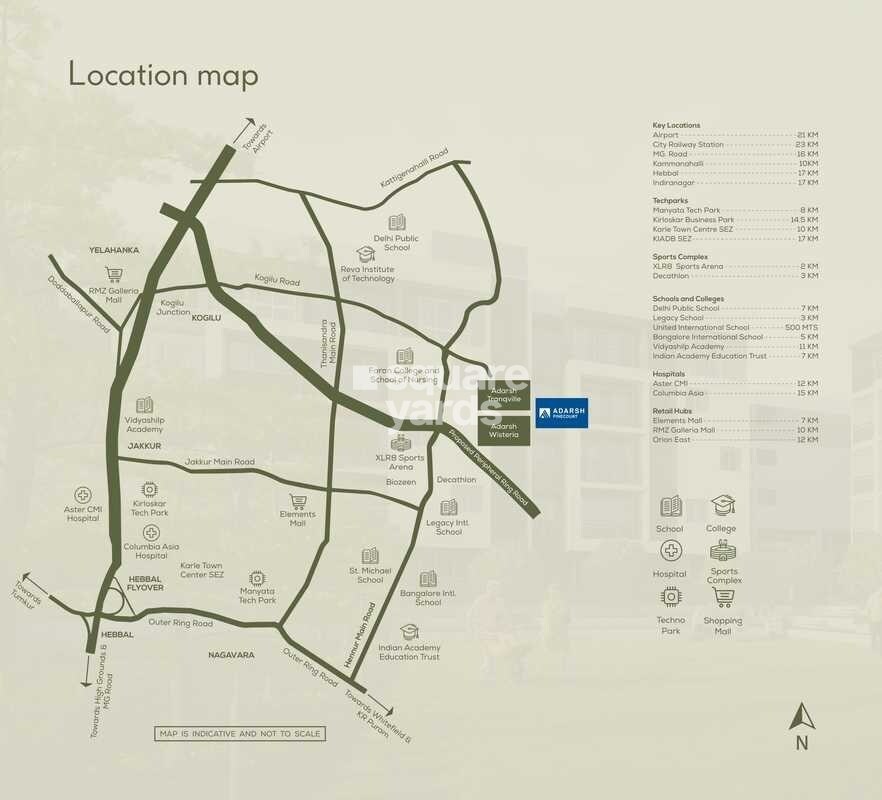 Adarsh Pinecourt Location Image