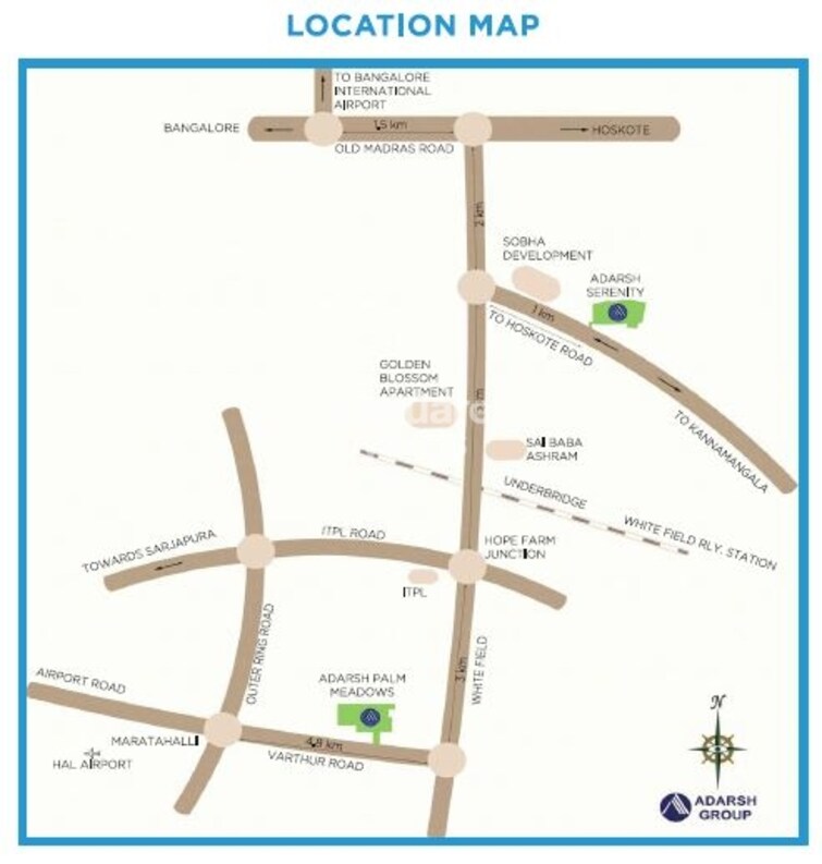 Adarsh Serenity Location Image