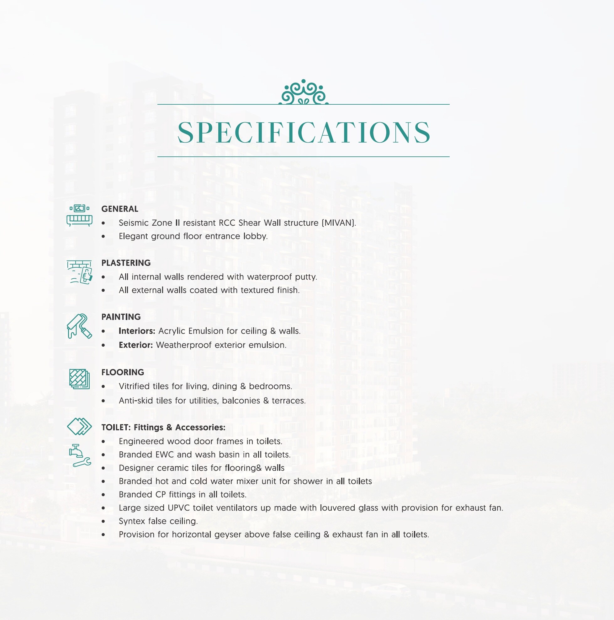 Ajmera Marina Specification 1