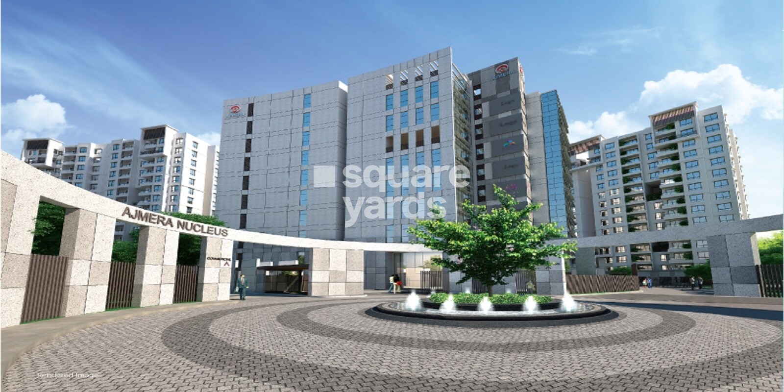 Ajmera Nucleus Wing C Entrance View