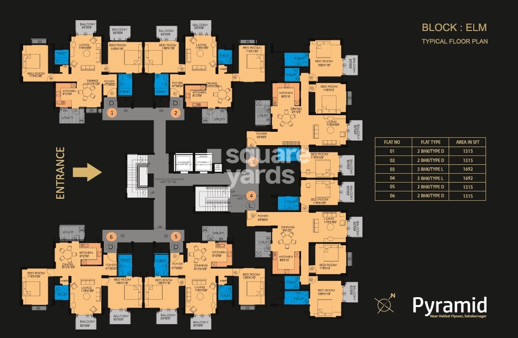 Alpine Pyramid in Sahakara Nagar, Bangalore Price on Request Floor