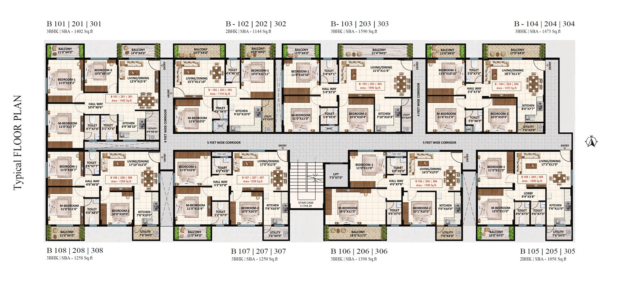 Amoga Sai Residency Floor Plans