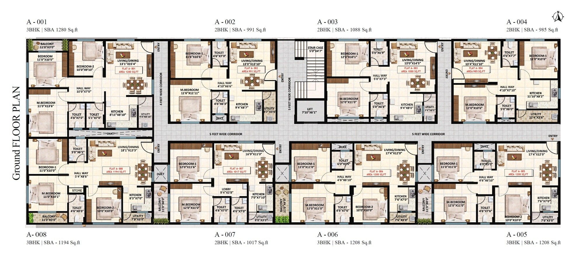 Amoga Sai Residency Floor Plans