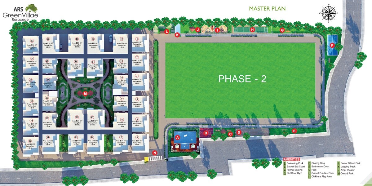 ARS Green Villae Rosaceae Master Plan Image
