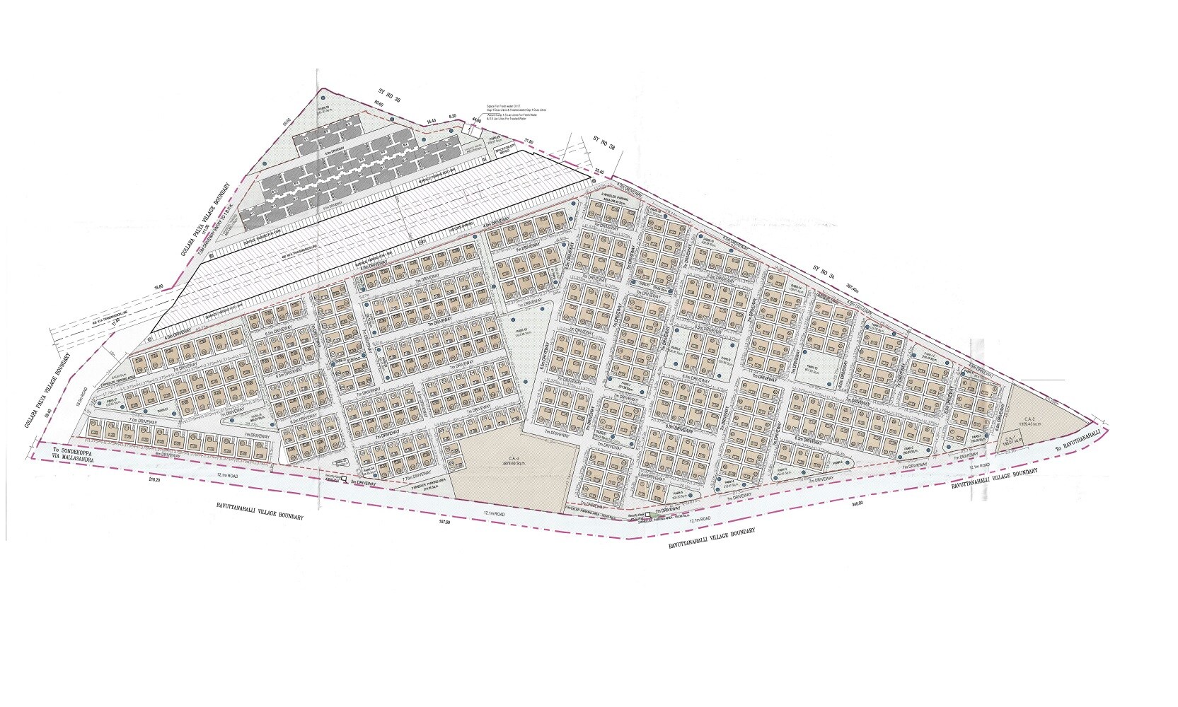 BDA Villa Hunnigere Master Plan Image