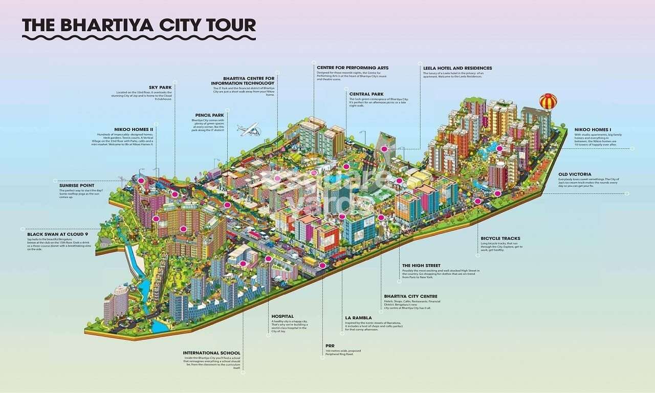 bhartiya city leela residences project master plan image1
