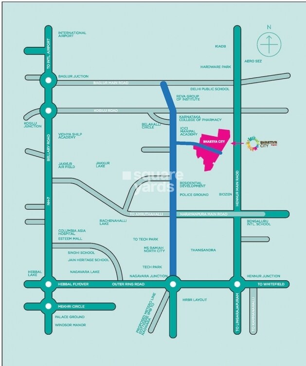 Bhartiya City Nikoo Homes II Location Image