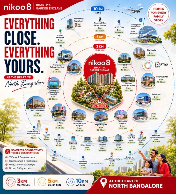 Bhartiya Garden Enclave Nikoo Homes 8 Location Image 2