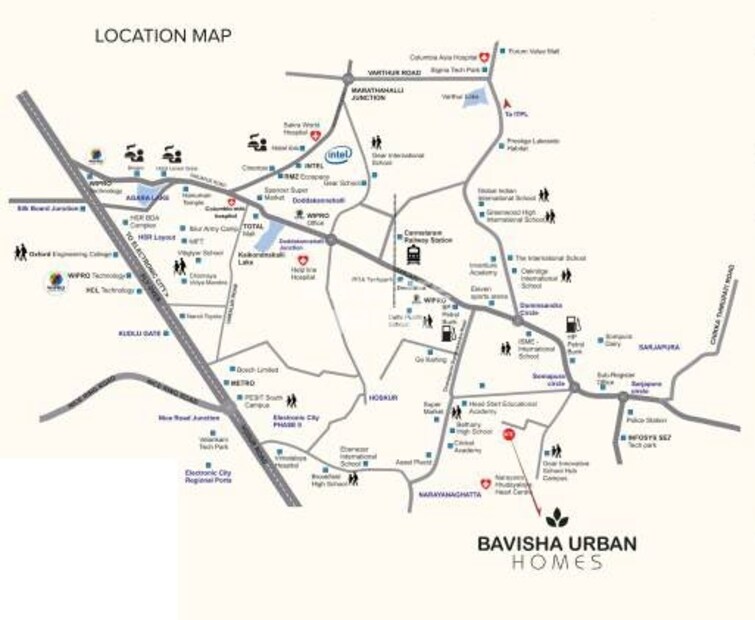 Bhavisha Urban Homes Location Image