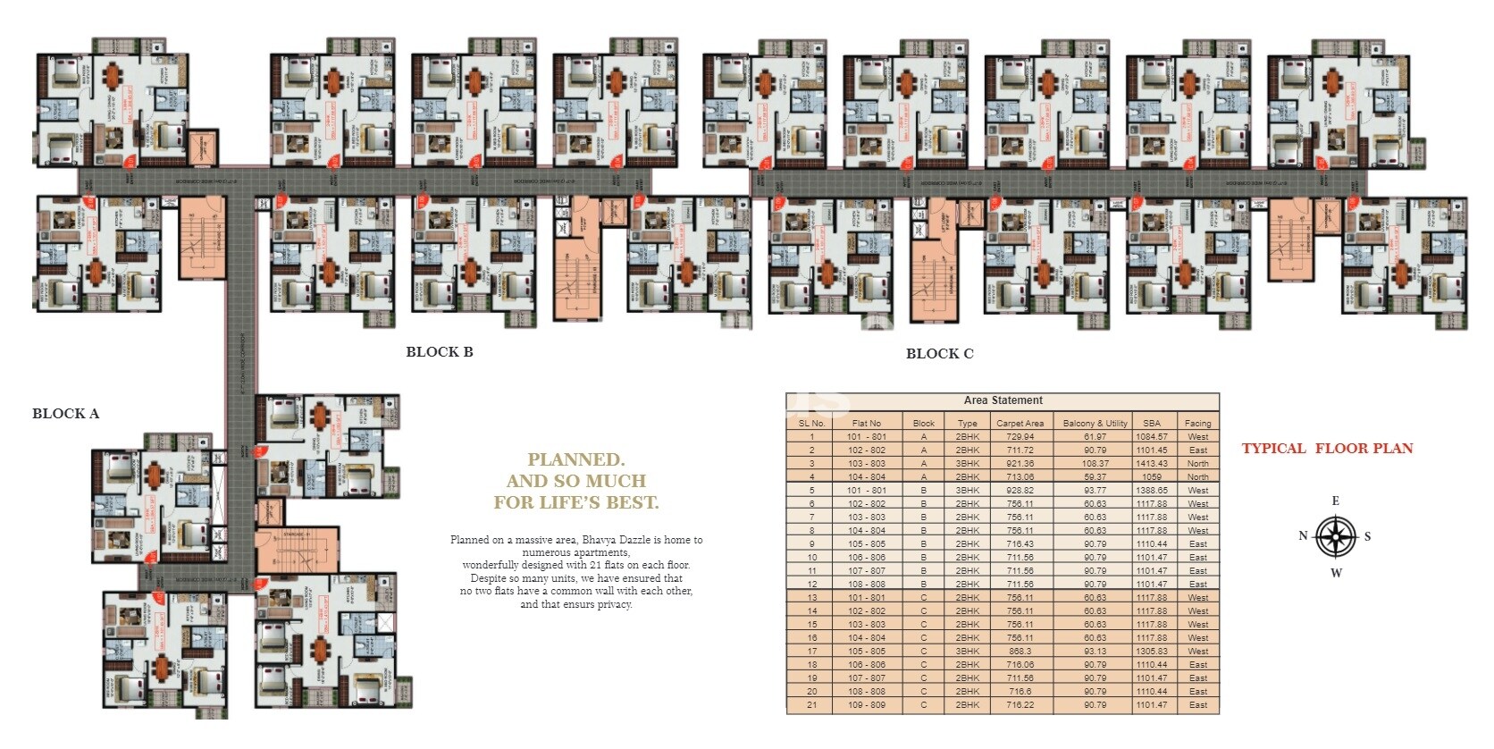 Bhavya Dazzle Floor Plans