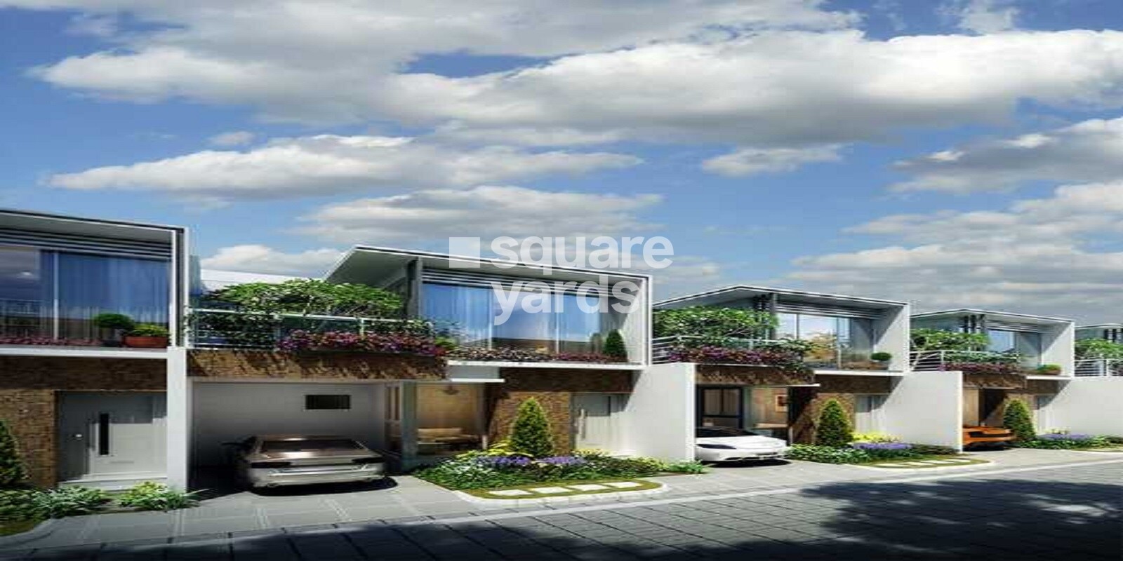 Brick And Land Garden And Skies