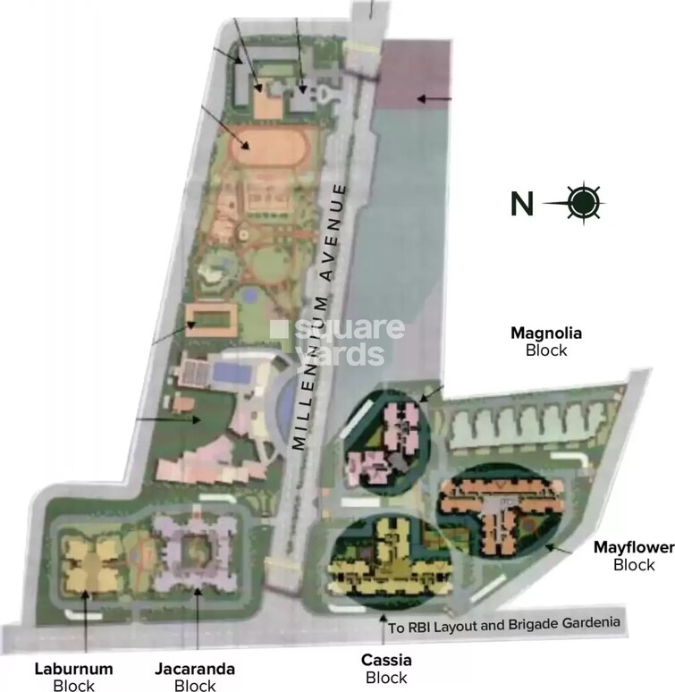 Brigade Millennium Jacaranda Master Plan Image