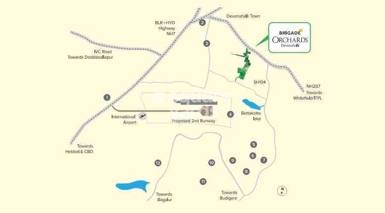 Brigade Orchards Pavilion Villas Location Image