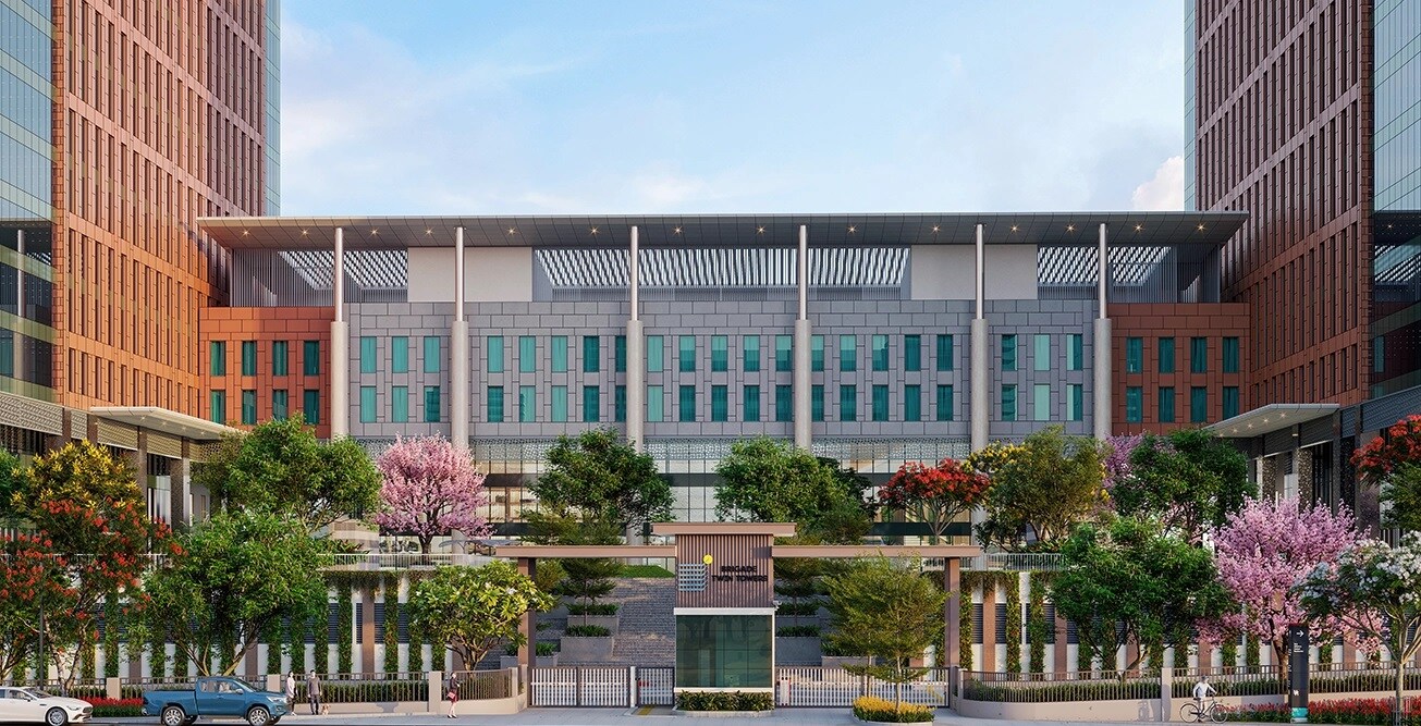 Brigade Twin Towers Entrance View