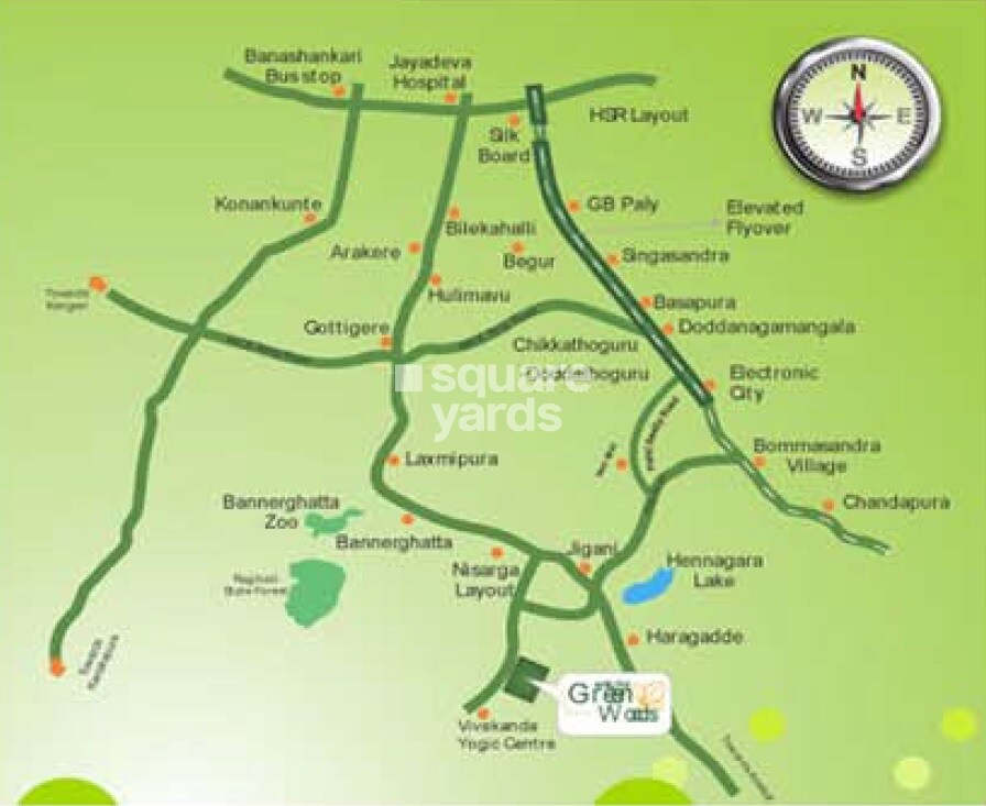 BSR Akruthi Green Woods Location Image