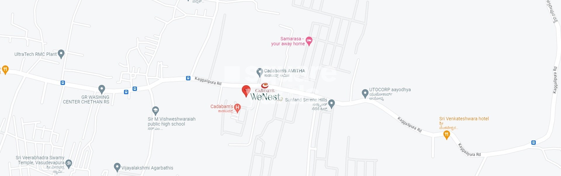 Cadabams Amitha Wisdom Homes Location Image