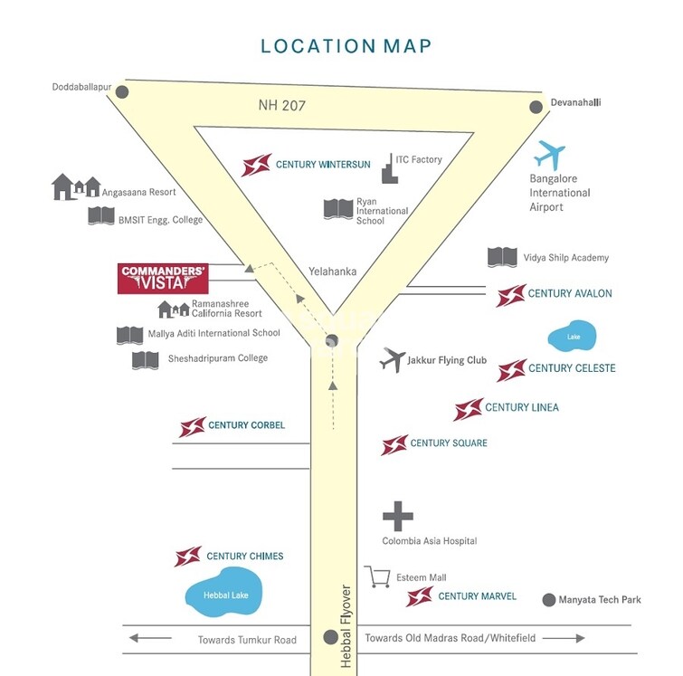 Century Commanders Vista Location Image