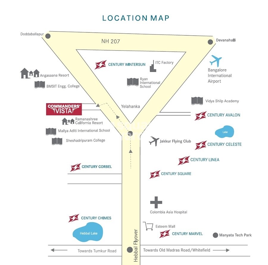 Century Commanders Vista Location Image