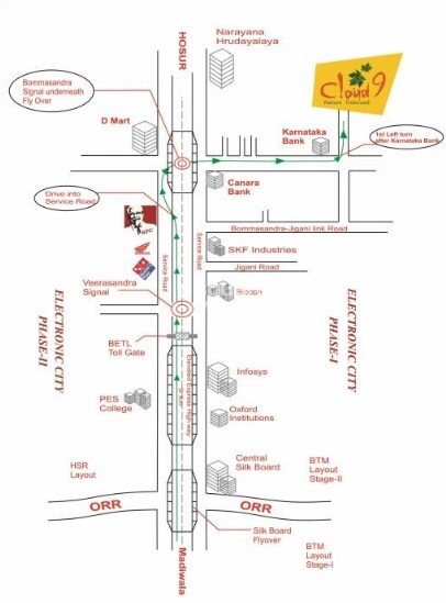 Cloud 9 Independent Villas Location Image