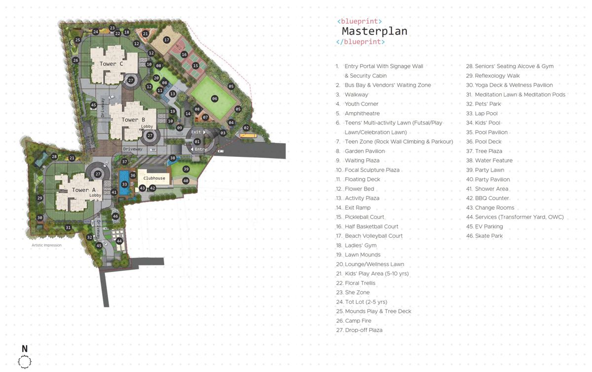 Disha-Whitehill-Towers_an aerial view of a computer generated image