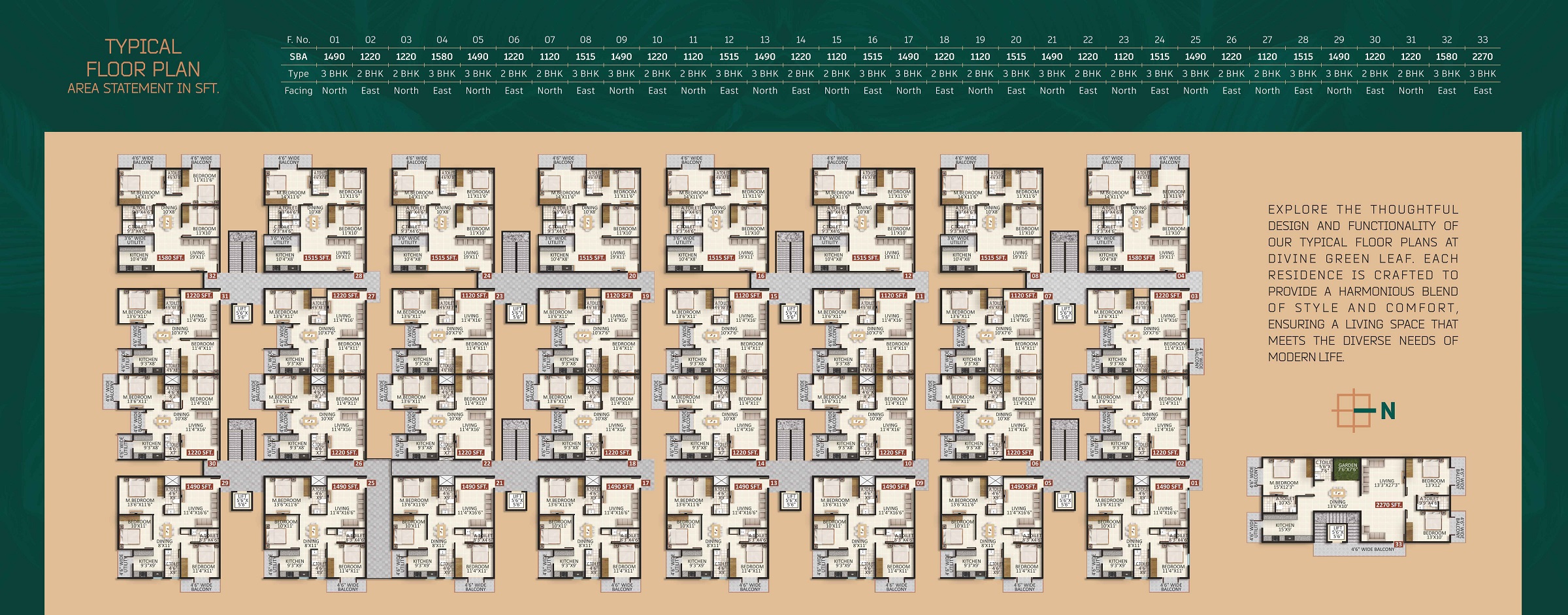 Divine Green Leaf Floor Plans