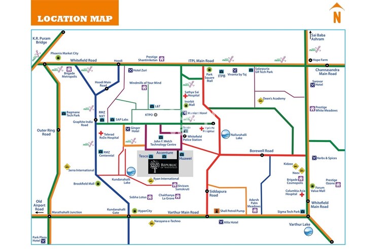 Divya Sree Republic of Whitefield Location Image