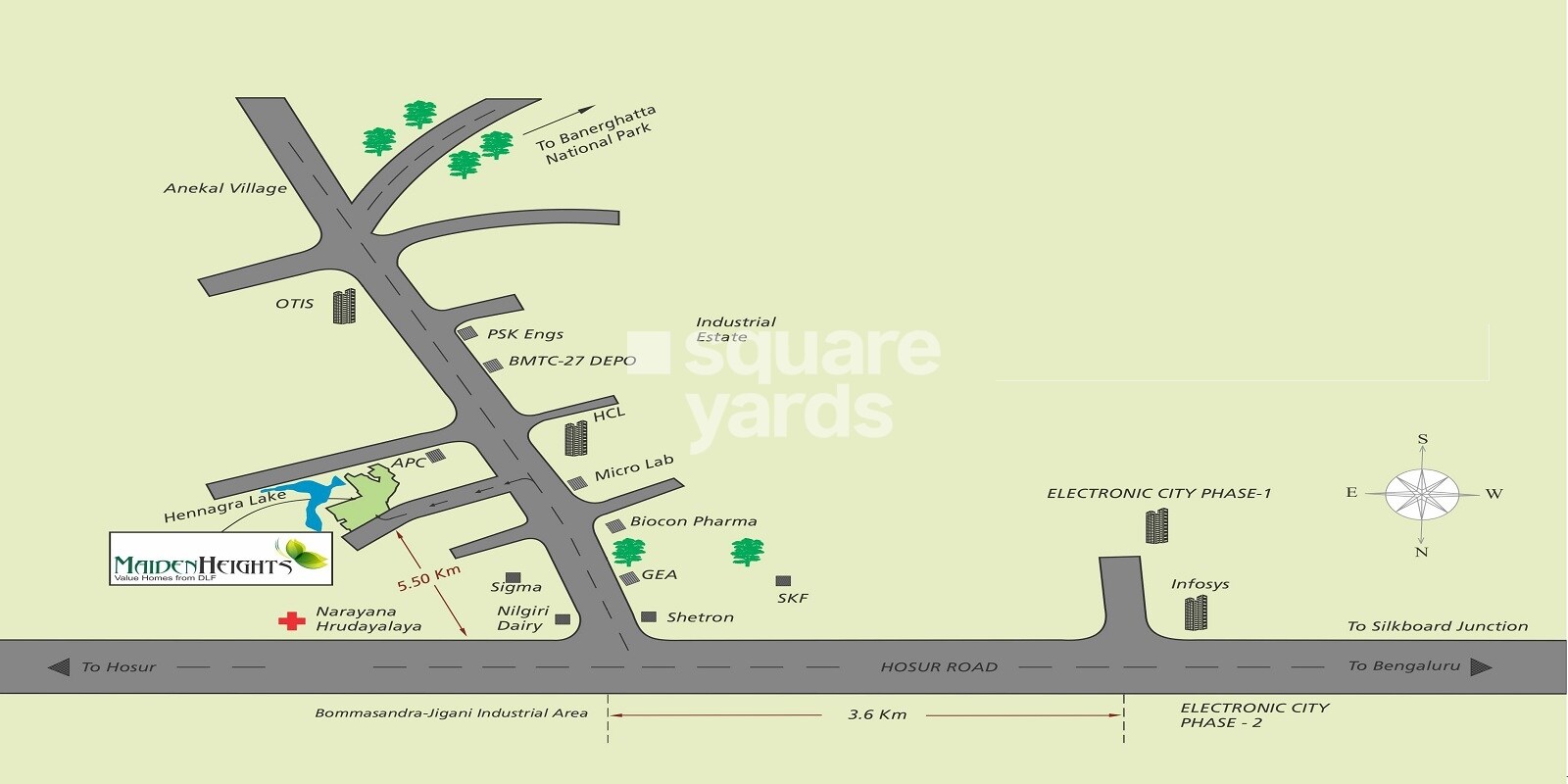 DLF Maiden Heights Phase II Location Image