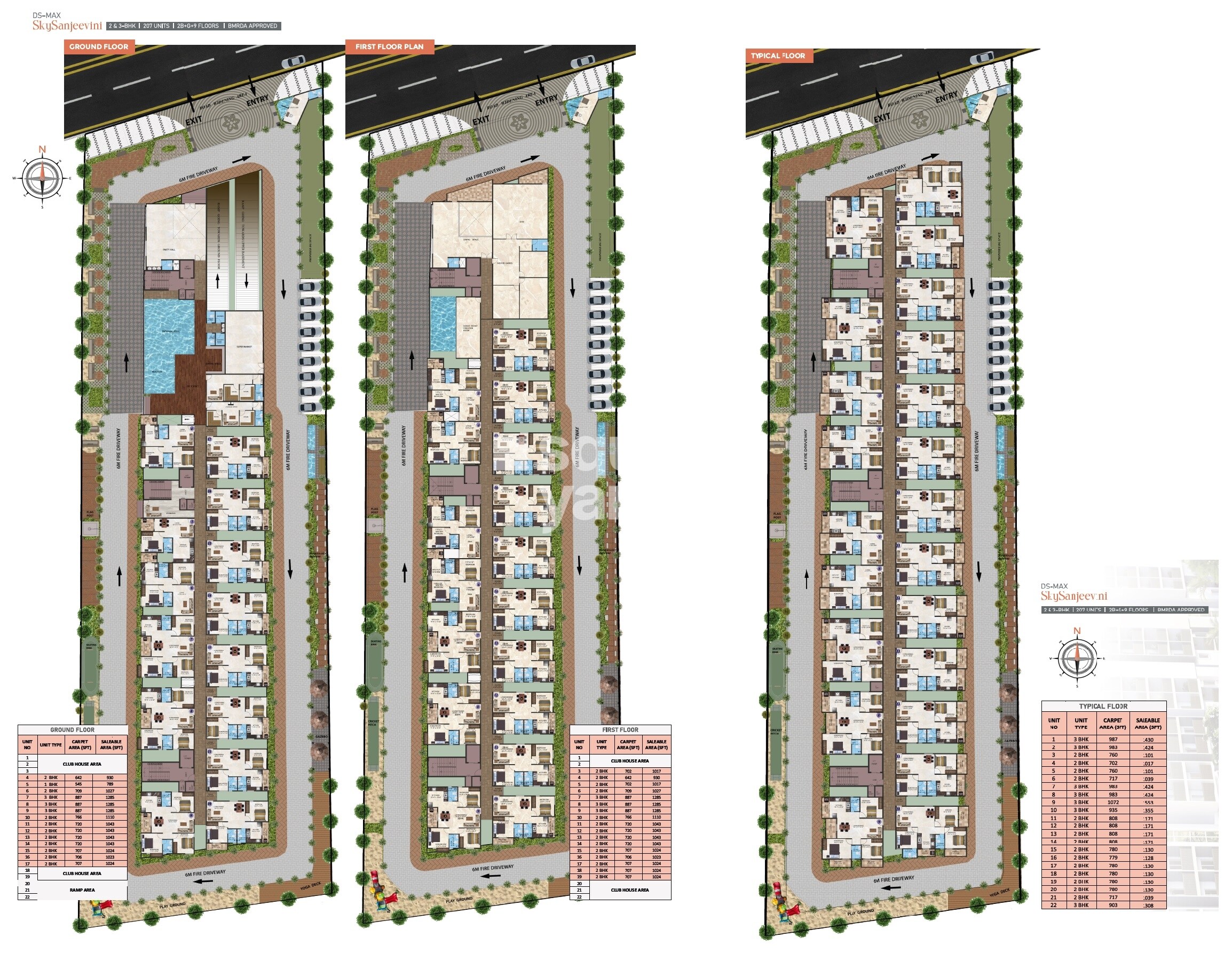 DS Max Sky Sanjeevini Floor Plans