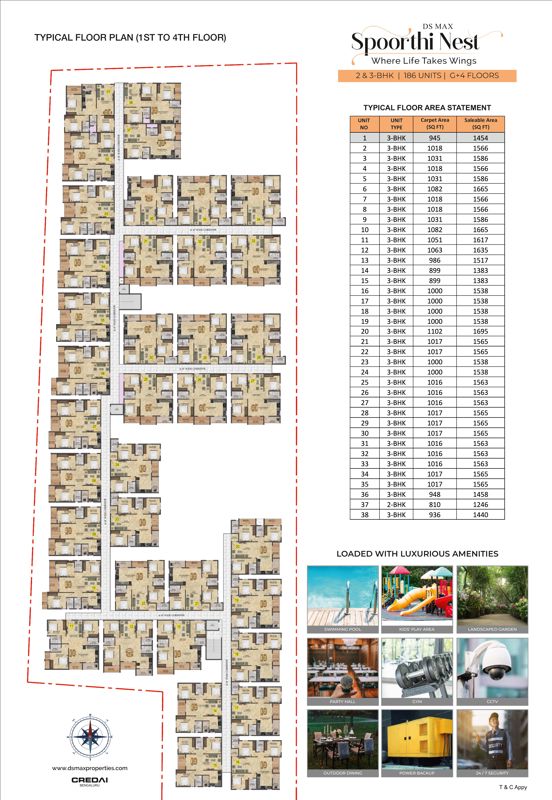 DS Max Spoorthi Nest Floor Plans