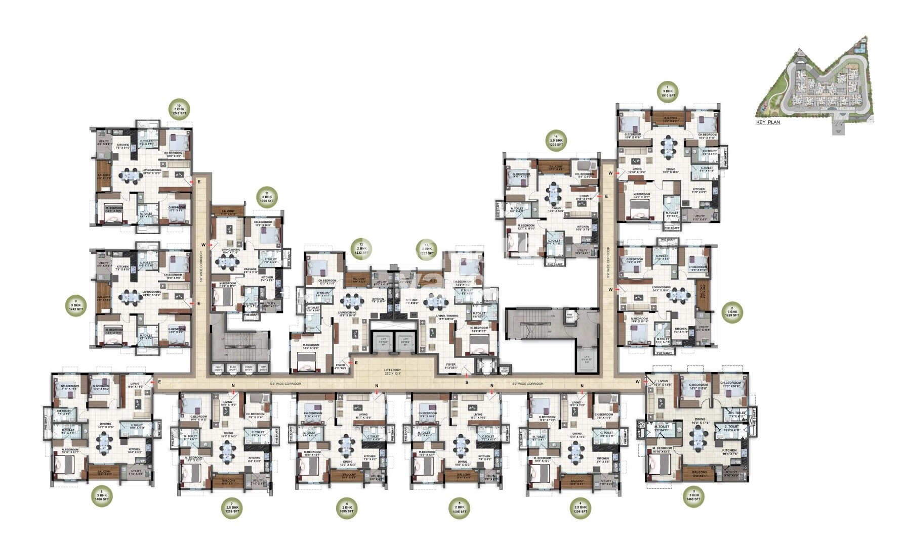 DSR Green Waters Floor Plans