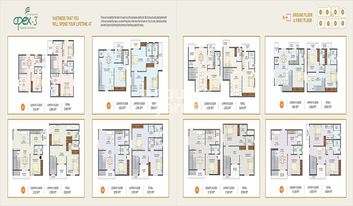 Dwarakamai Apex 3 Floor Plans