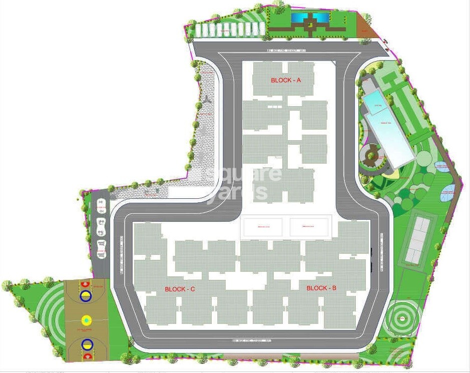 Ecolife-Eon-Akash_a model of a building with a cartoon character on it