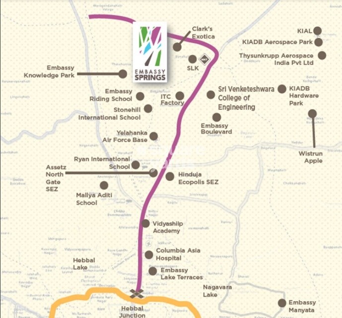 Embassy Springs Plots Location Image