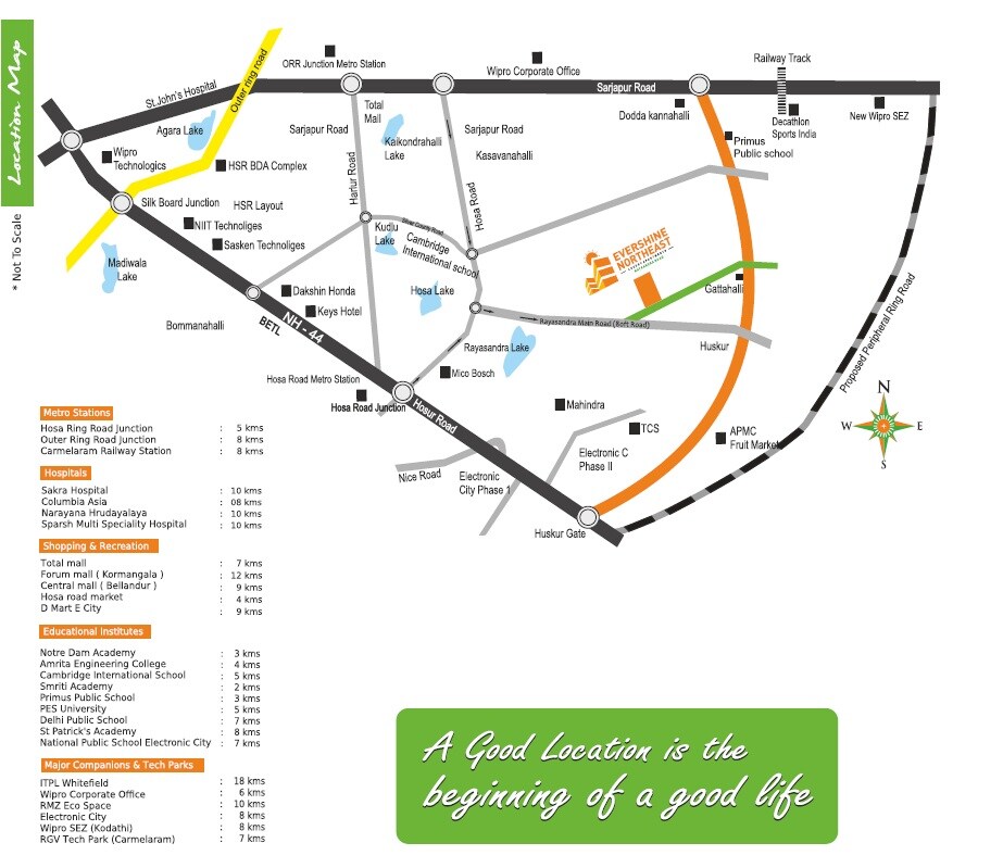 Evershine Northeast Apartments Location Image